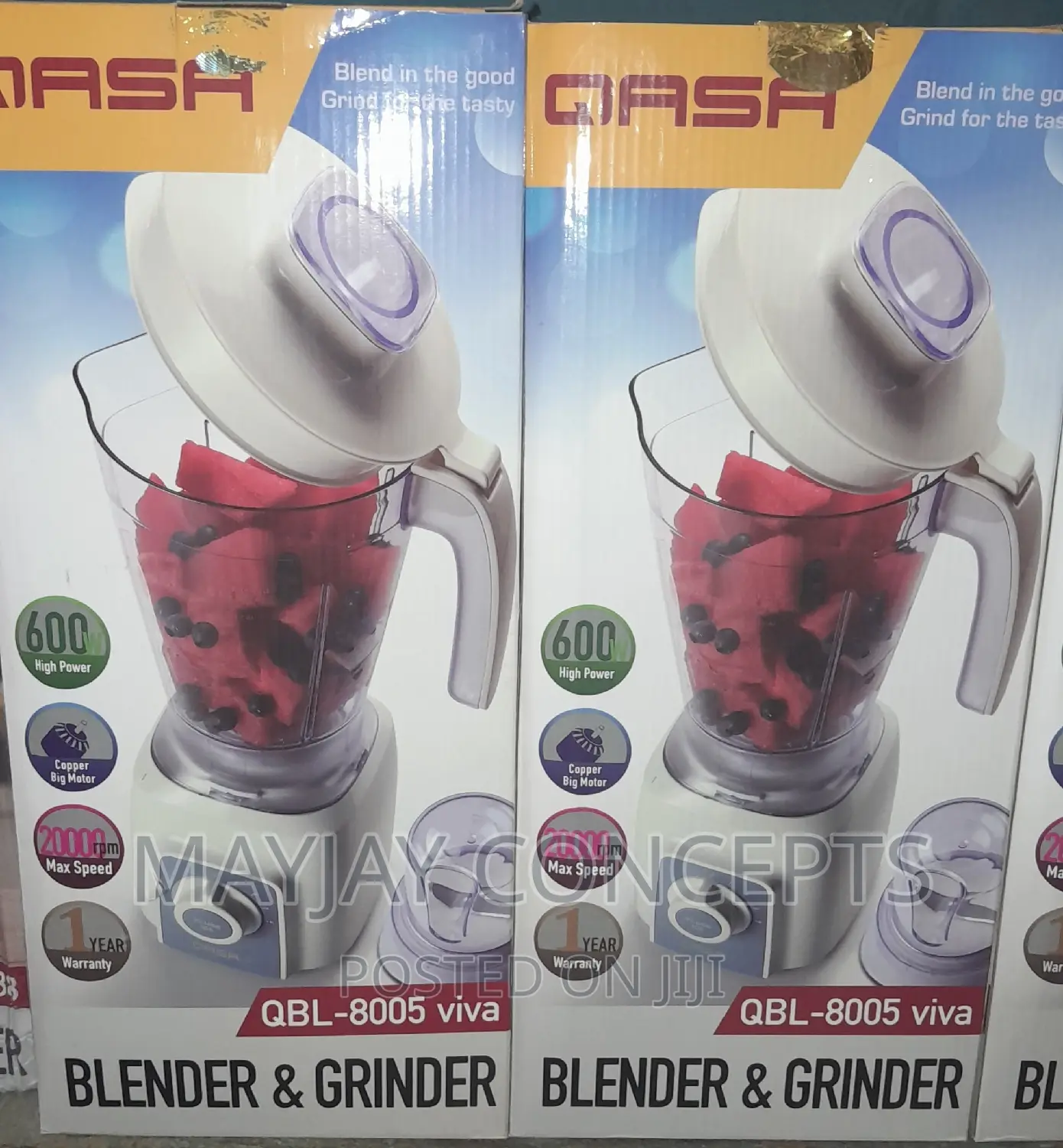 Qasa 8005 Viva Blender and Grinder-600watts Powerful Blender