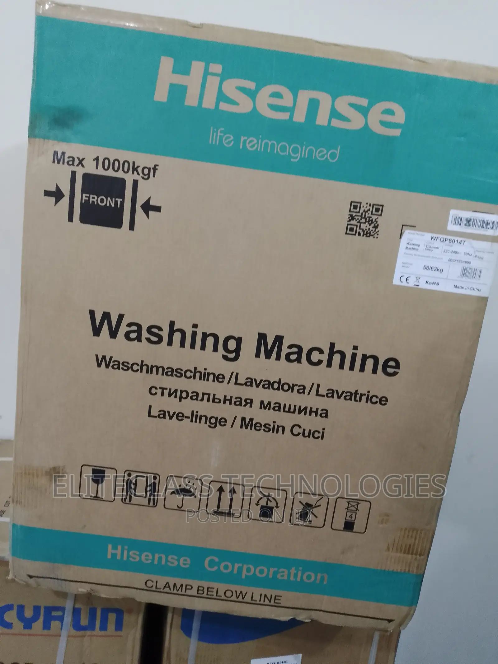 Hisense WFQP8014T 8KG Stylish Front Load Washing Machine