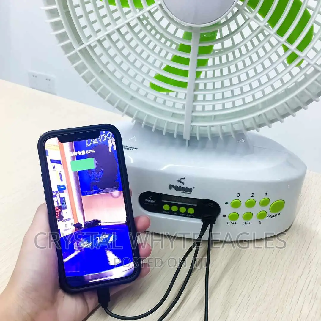 Rechargeable With Speakers Table Fan AC And DC