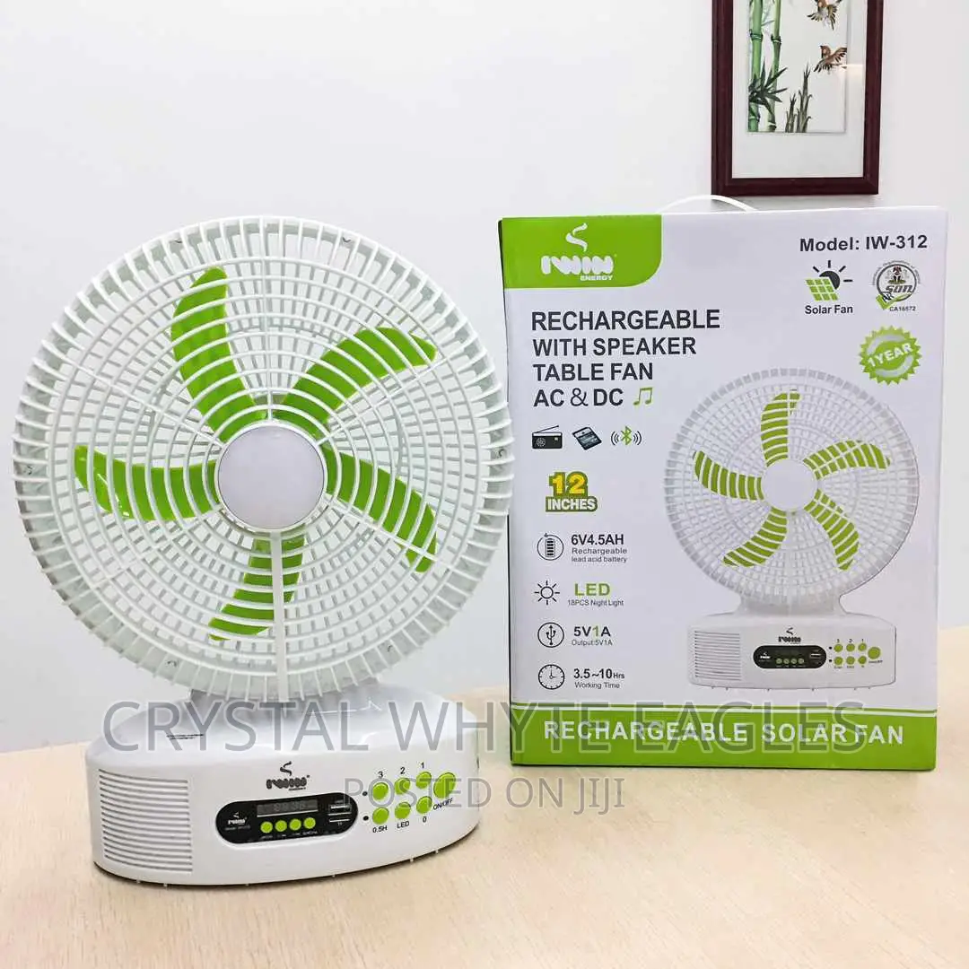 Rechargeable With Speakers Table Fan AC And DC