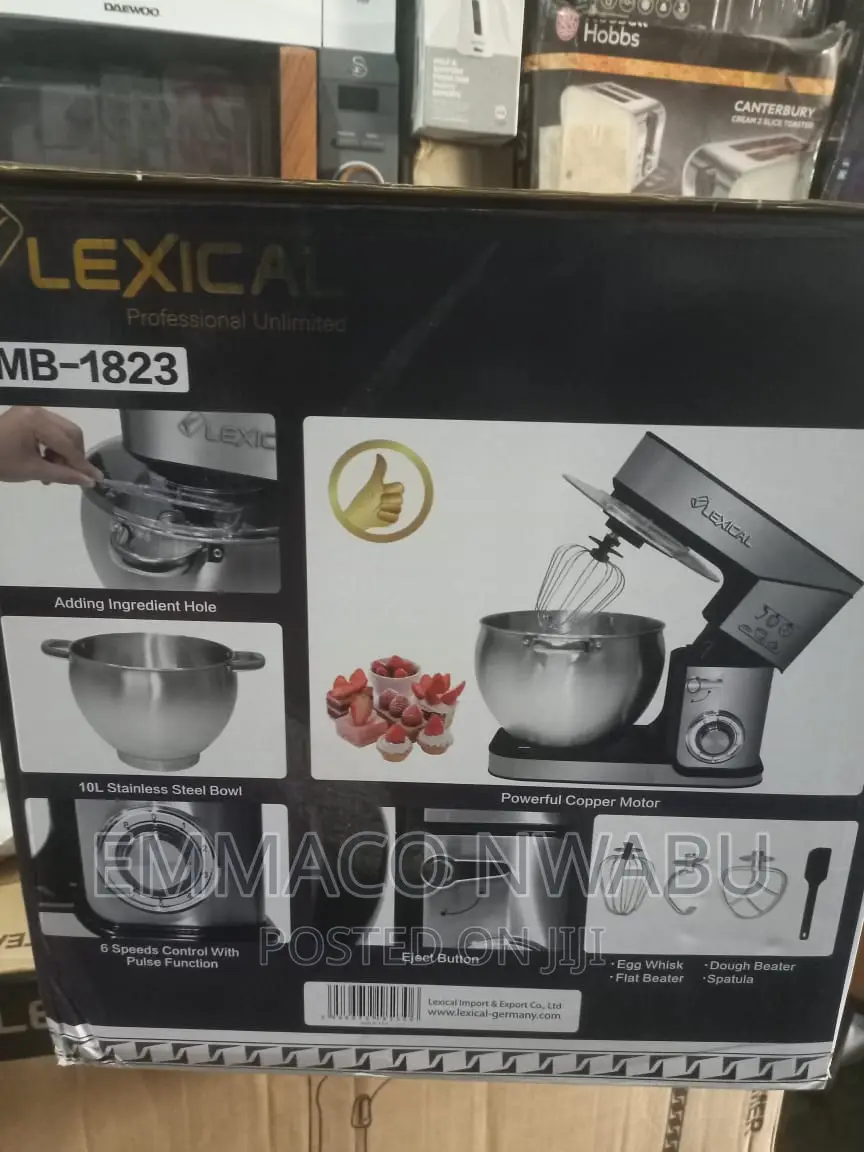 LEXICAL Professional 10litres Stand Mixer. 2000watts.