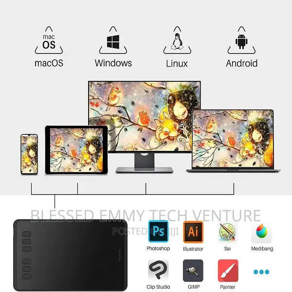 HUION H640P Graphics Tablets OSU Drawing Tablet