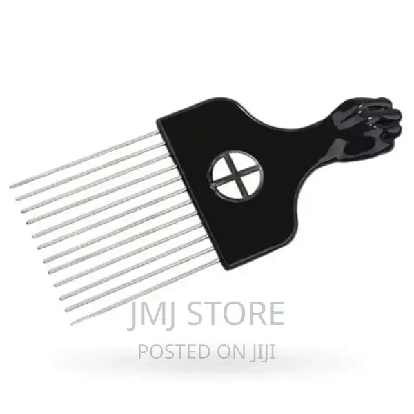 Professional Afro Hair Comb - Black