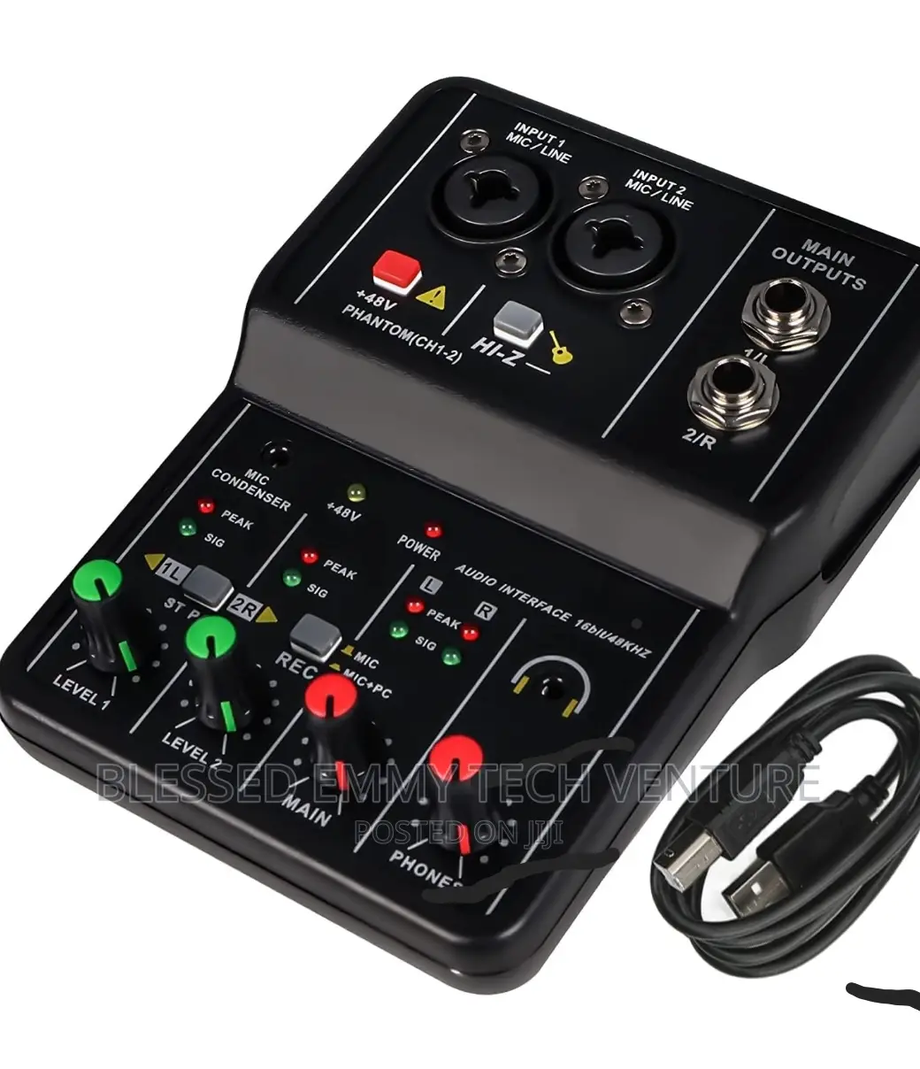 2 Channel Audio Sound Card Mixer Mini Mono Usb Audio