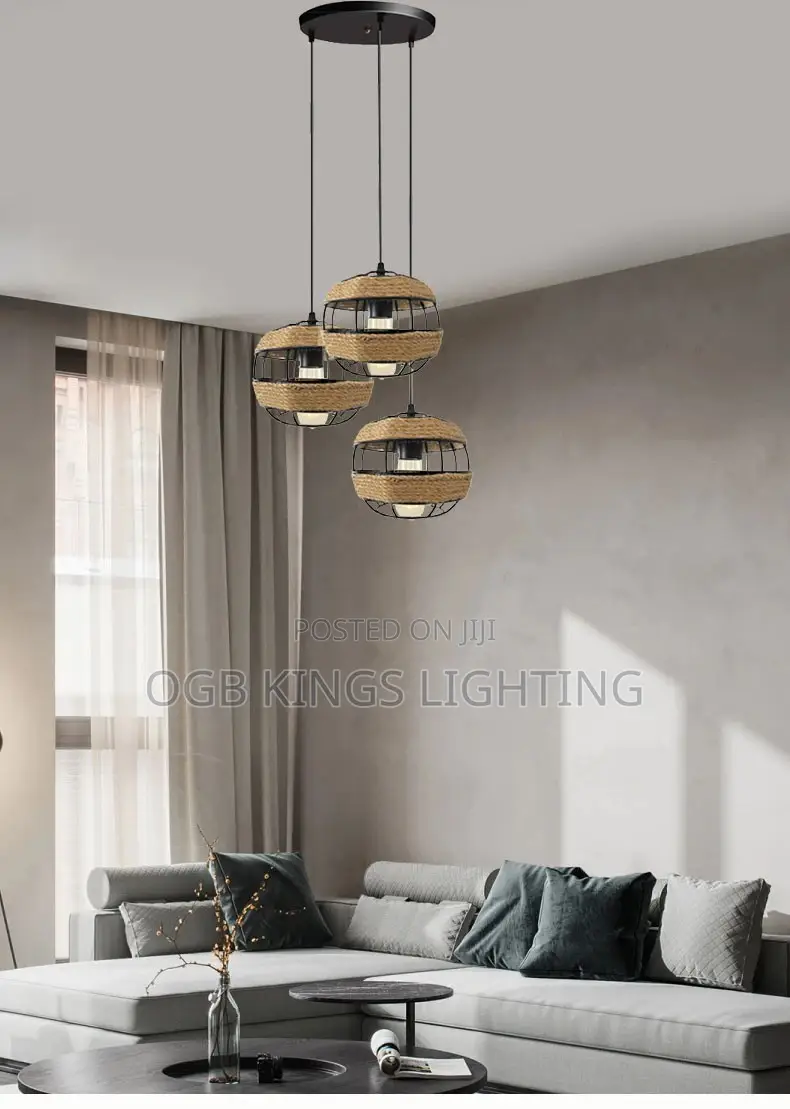 American Retro 3 Heads Chandelier Restaurant Living Room