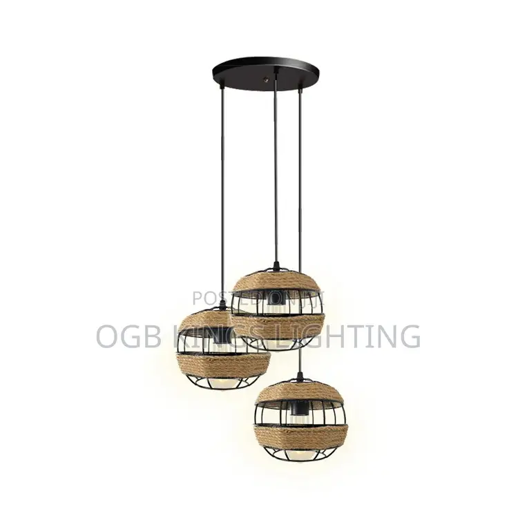 American Retro 3 Heads Chandelier Restaurant Living Room