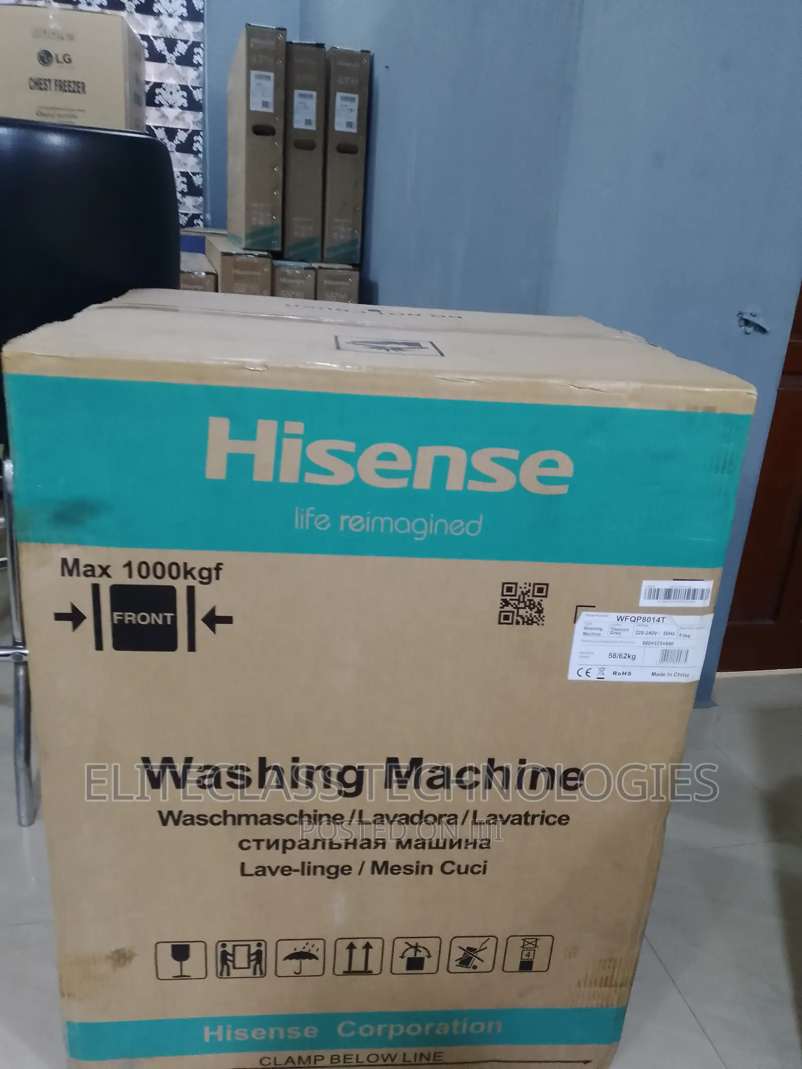 Hisense WFQP8014T Smart Front Load Washing Machine