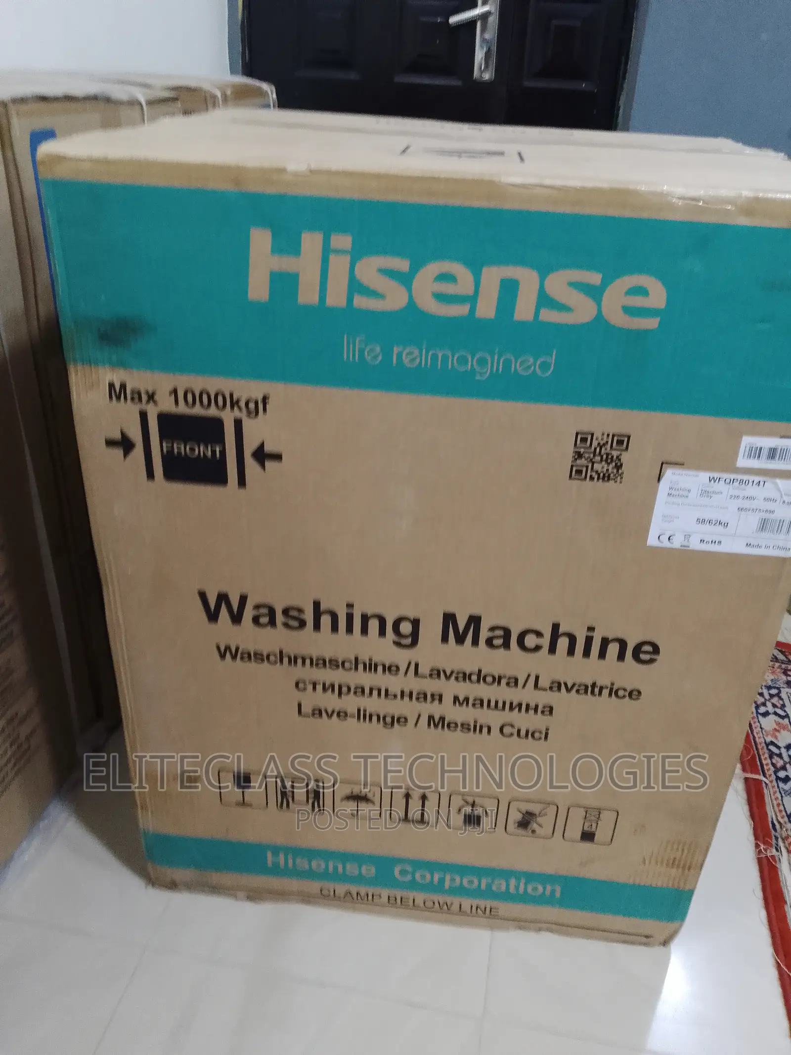 Hisense (WFQP8014T) 8KG Front Load Washing Machine