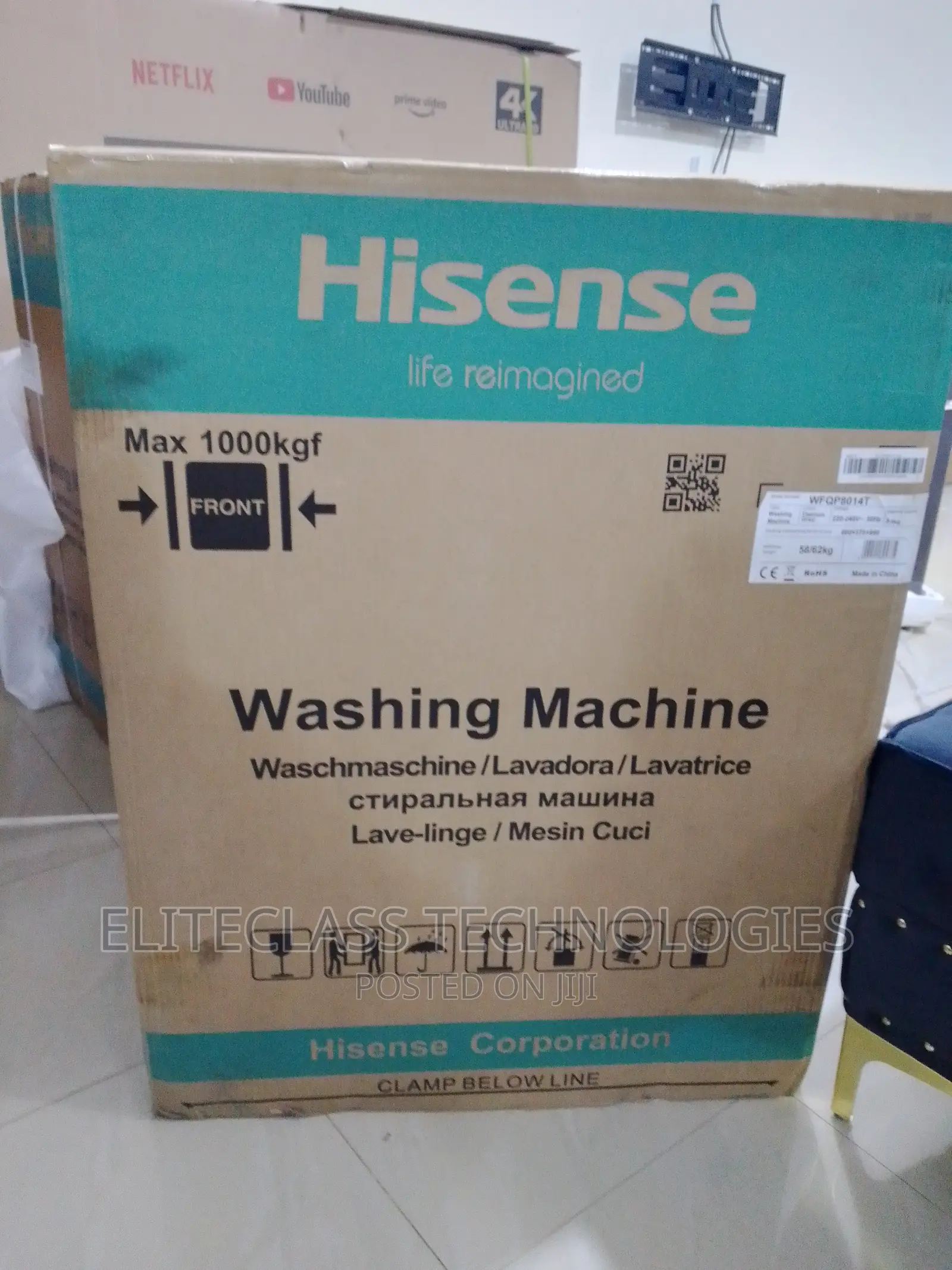 Hisense WFQP8014T (8KG) Front Load Washing Machine