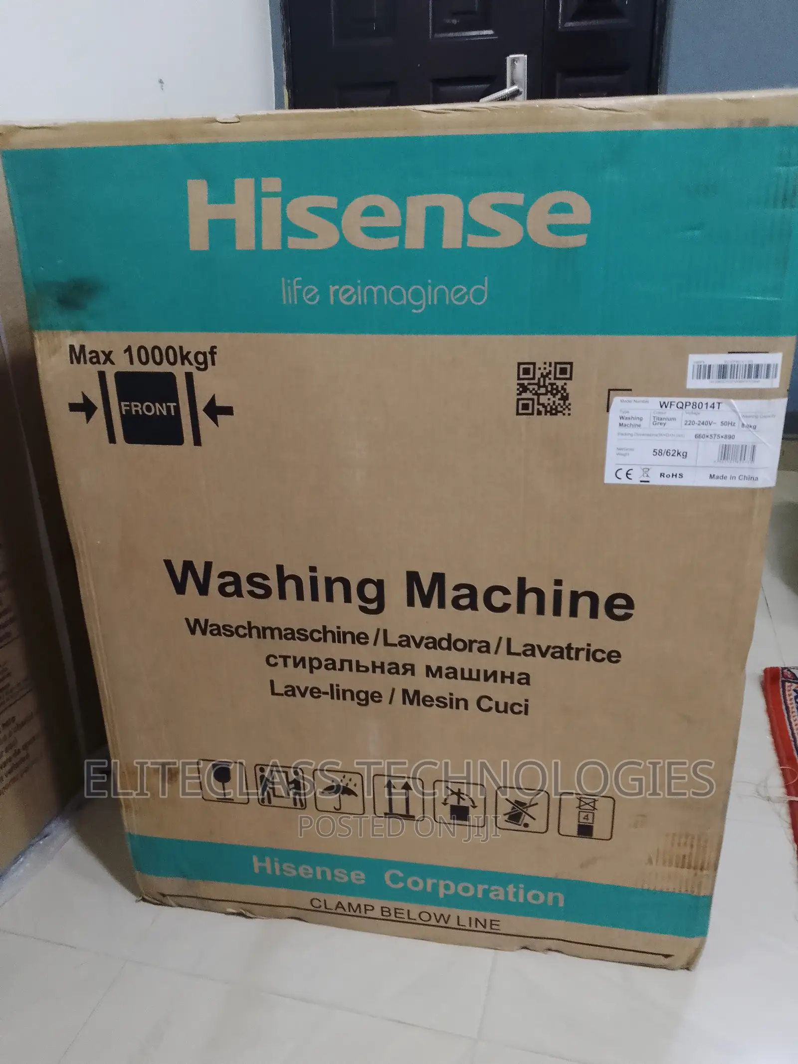 Original Hisense WFQP8014T (8KG) Front Load Washing Machine