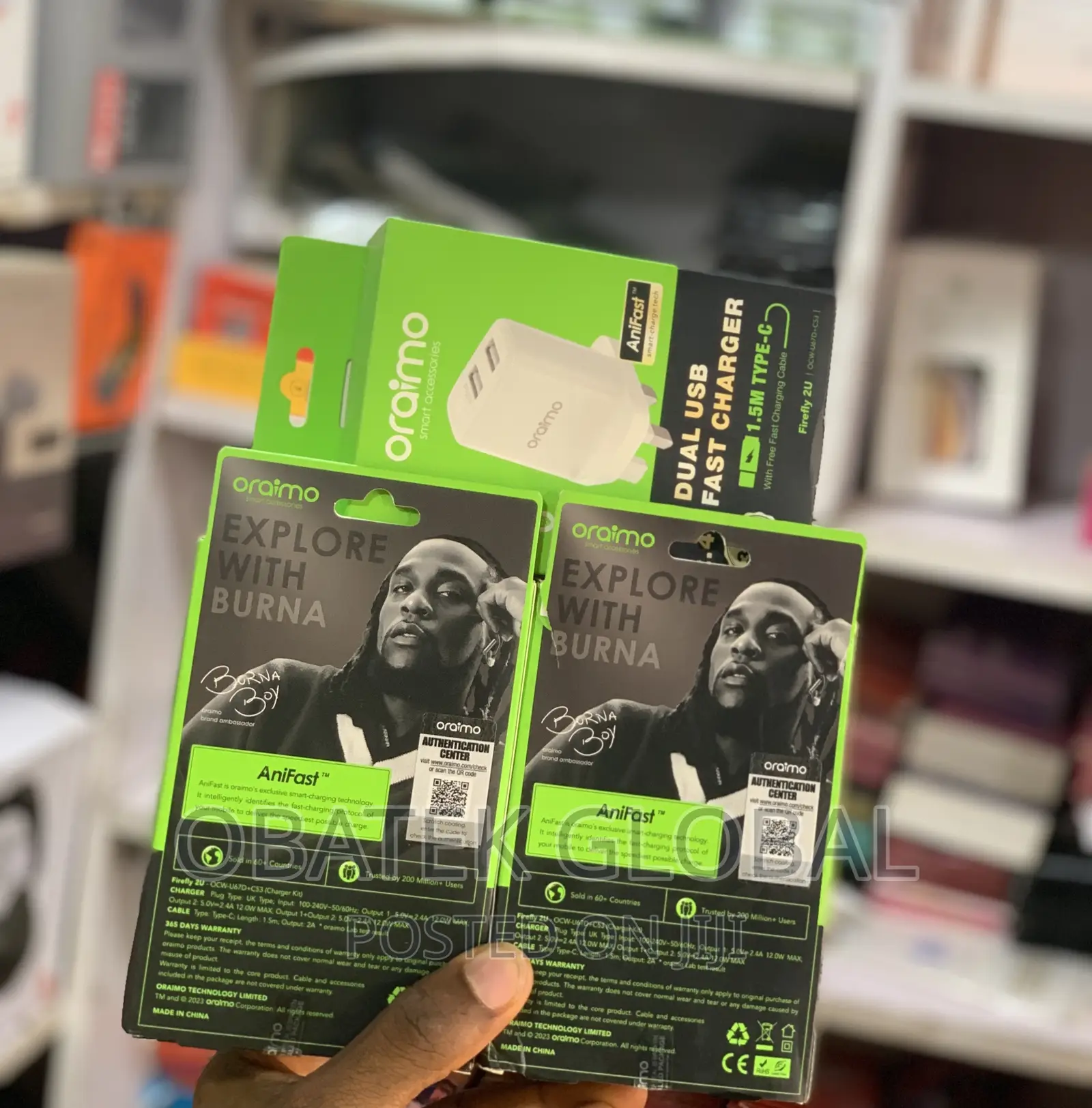 Oraimo Compact 2A Firefly Fast Charger (Type-C)