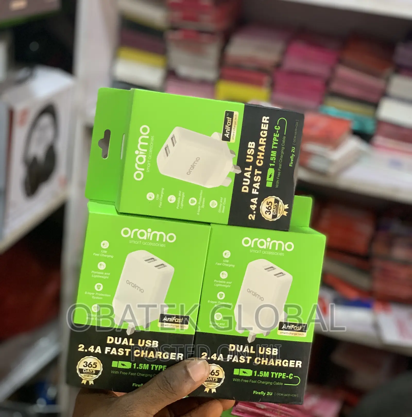 Oraimo Compact 2A Firefly Fast Charger (Type-C)