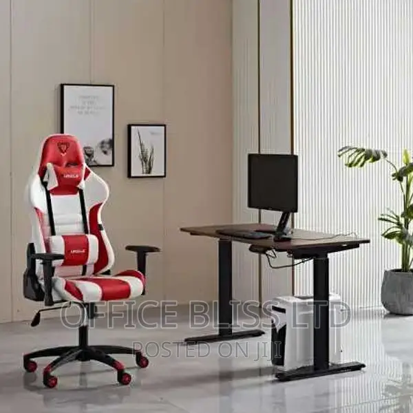Home Office Gaming Racing Chair - Red White