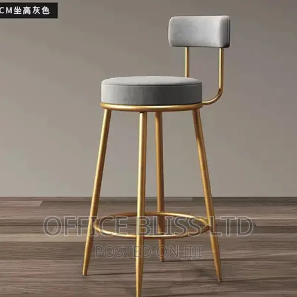Luxury Fabric High Bar Stool