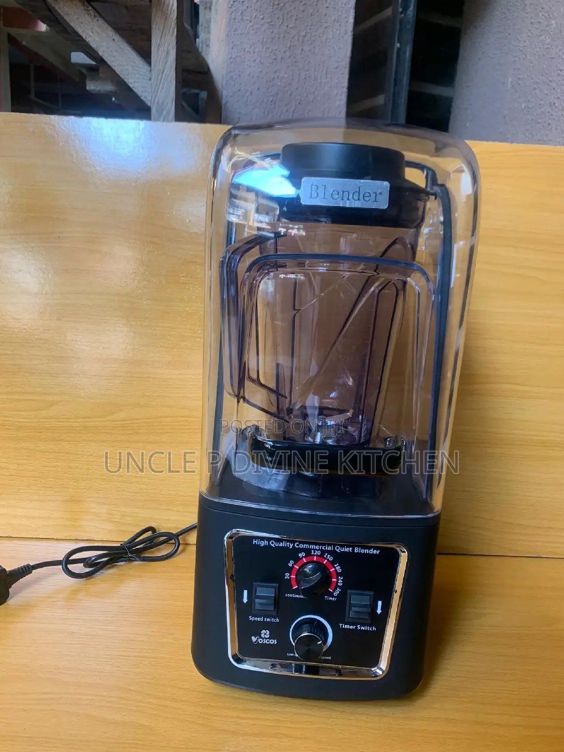 Vosco 4L Durable Sound Proff Commercial Healthy Blender
