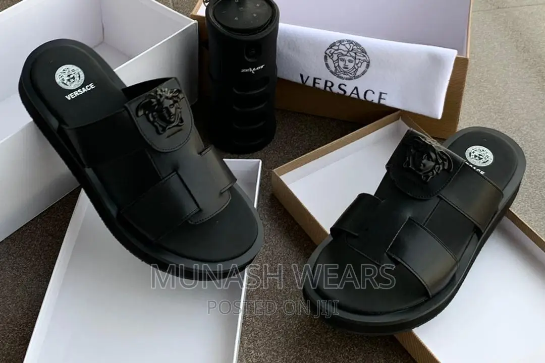 Versace Leather Slipers