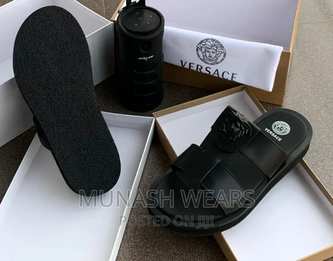 Versace Leather Slipers