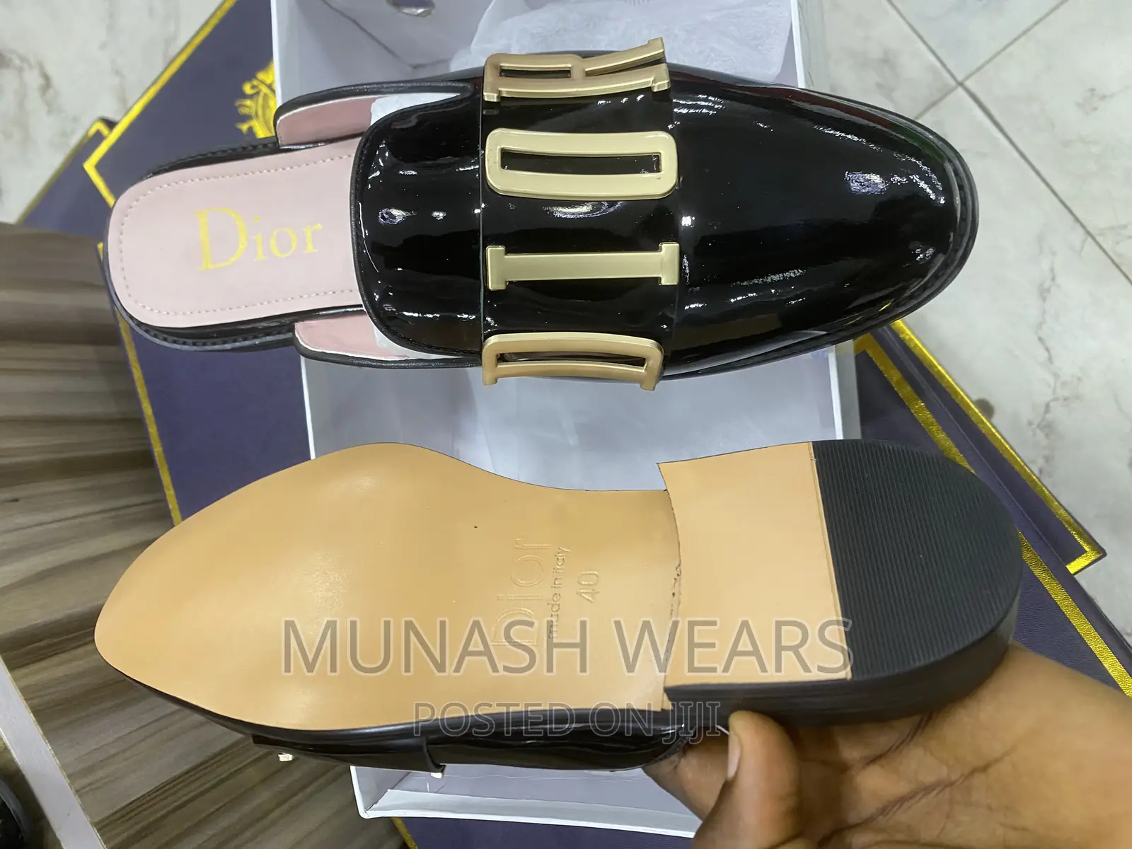 Original Dior Leather Half Shoe