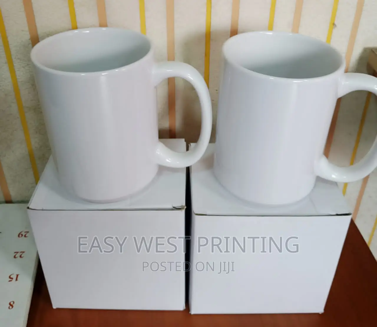 15oz White Coated Mug