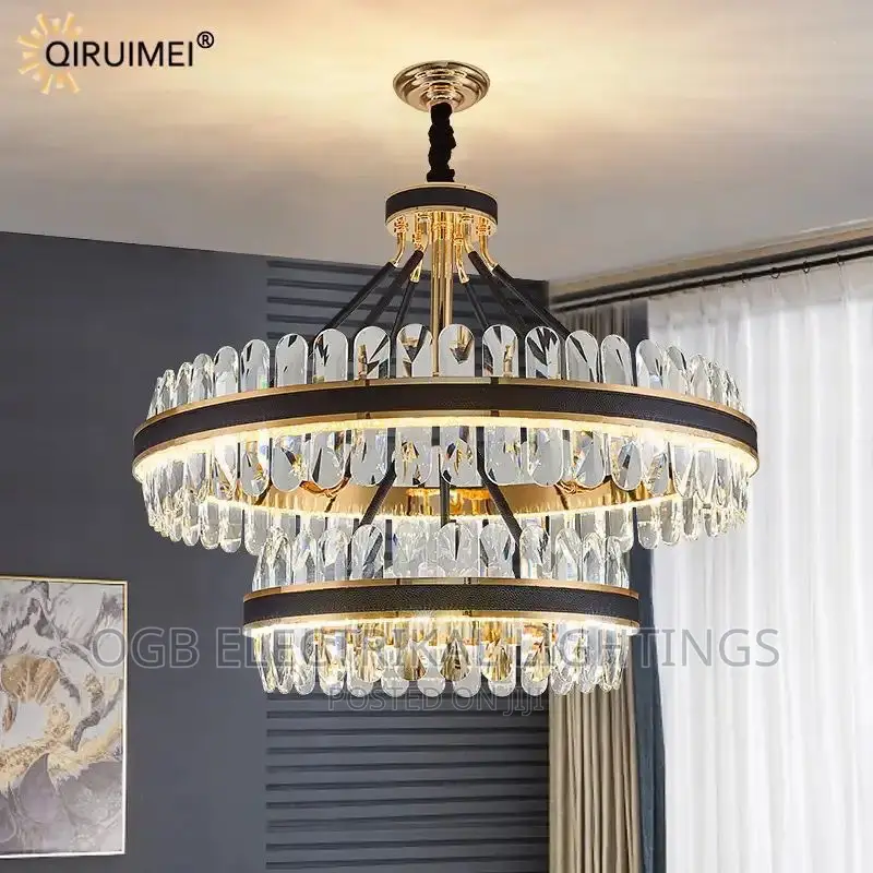 Modern Black and Gold Chandeliers