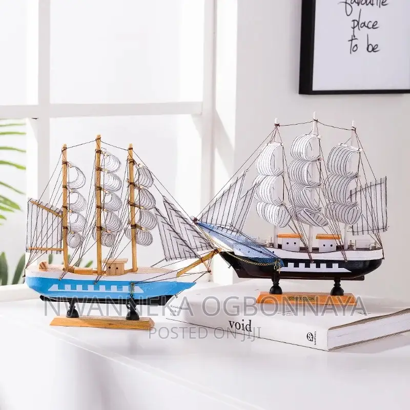 Wooden Sailboat Crafts Decoration