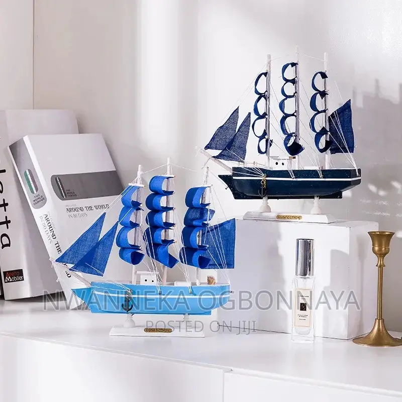 Wooden Sailboat Crafts Decoration