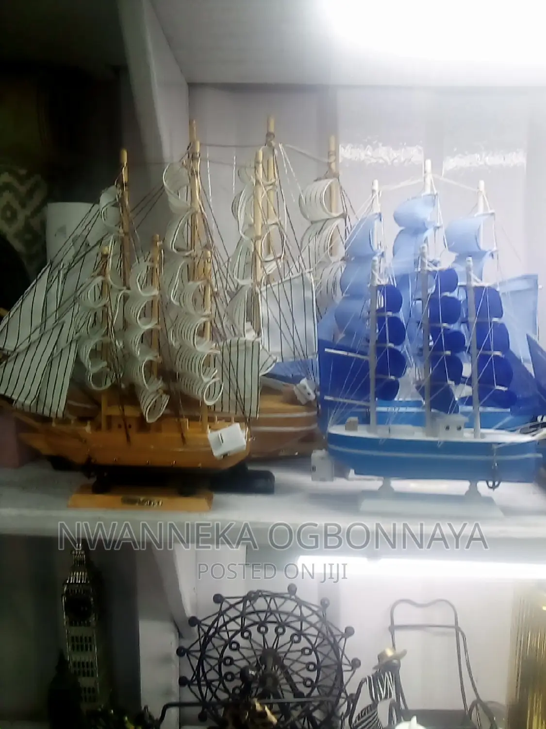 Wooden Sailboat Crafts Decoration