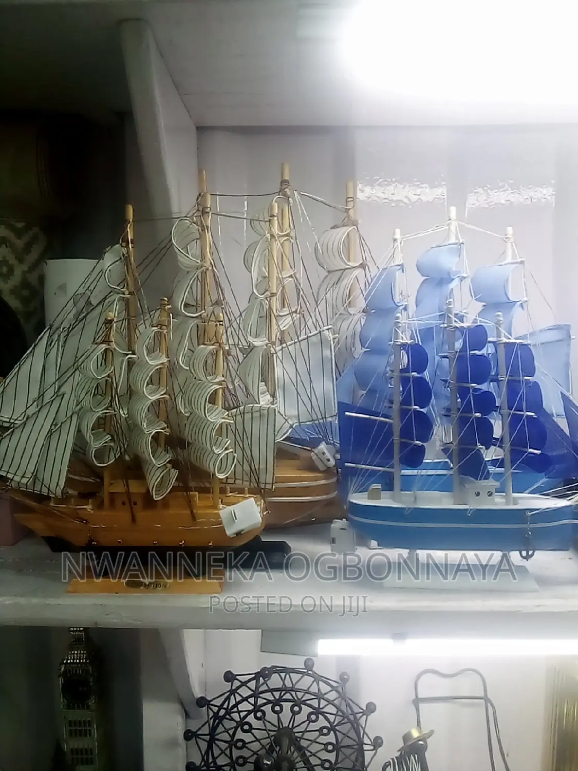 Wooden Sailboat Crafts Decoration