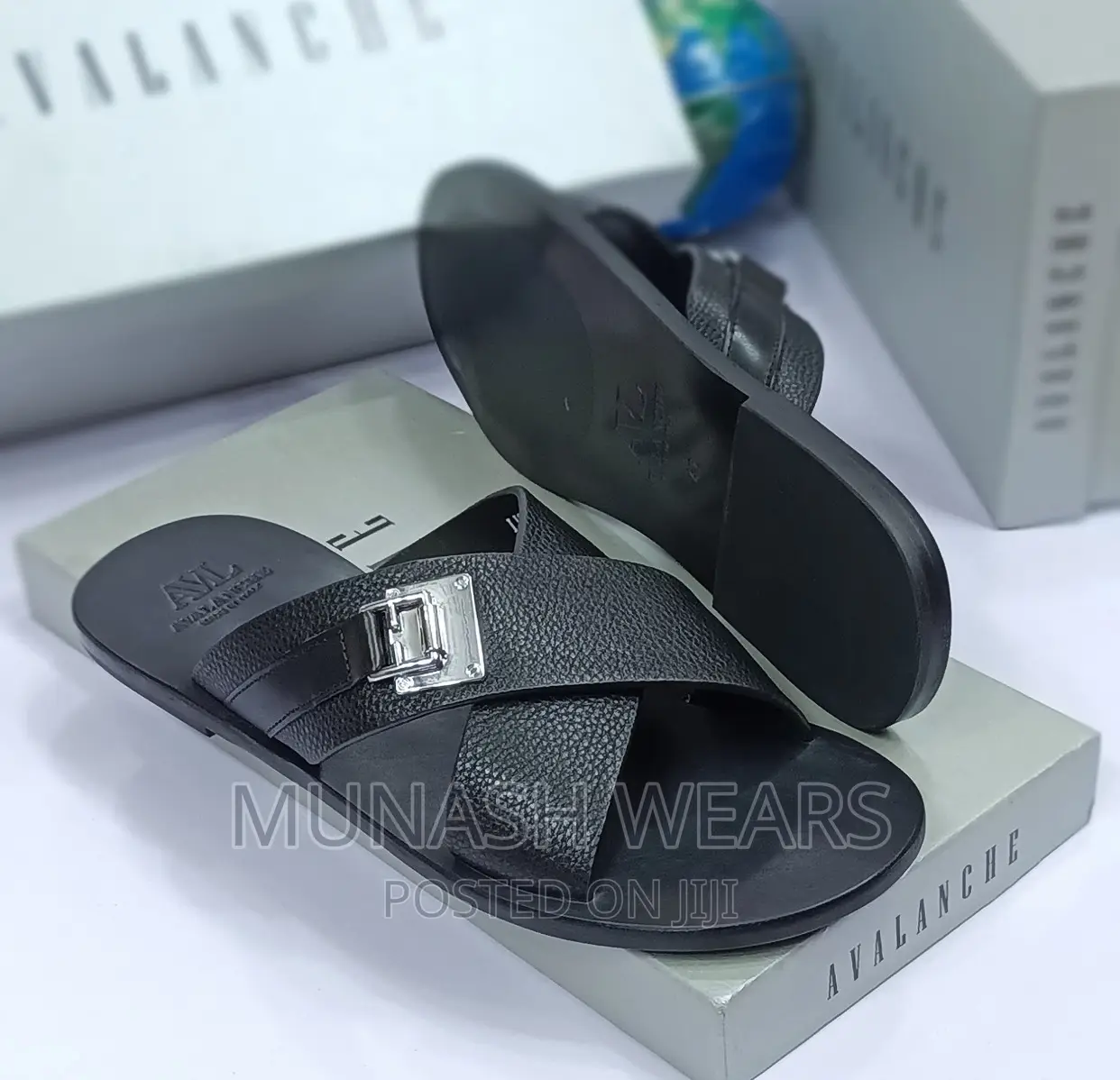Italian Leather Avalanche Slipers