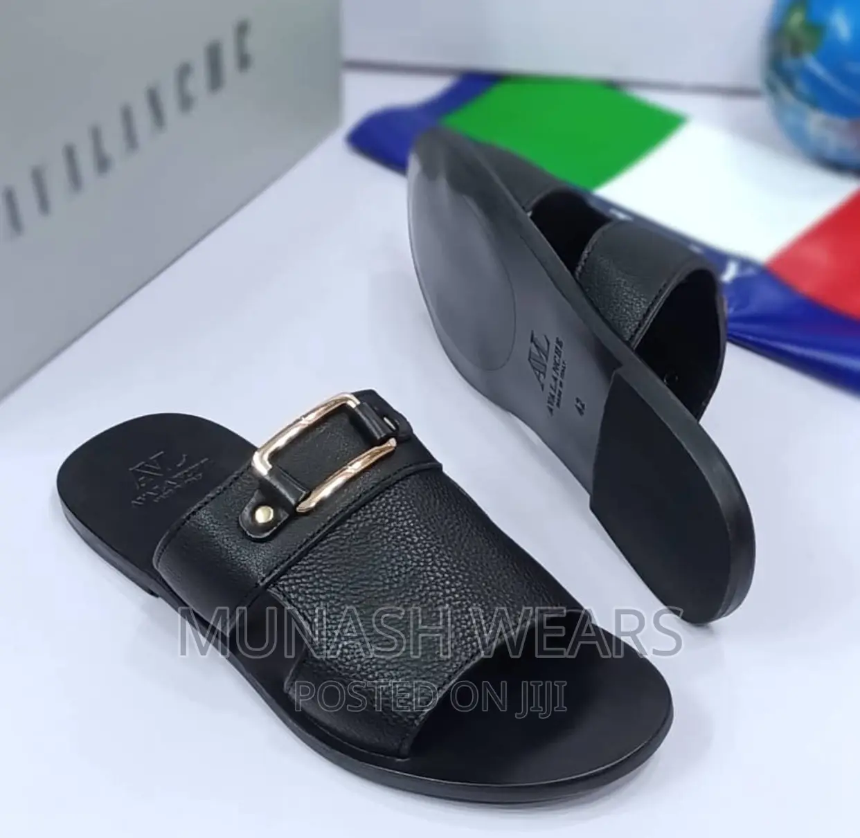 Italian Leather Avalanche Slipers