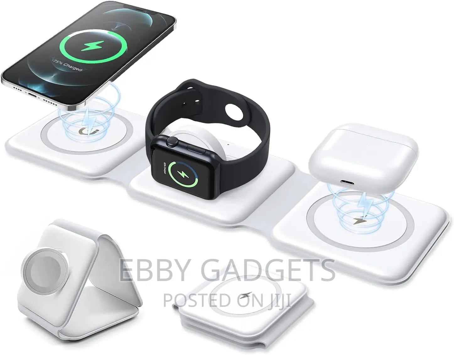 Wireless Charger 3 in 1, Magnetic Charging Station