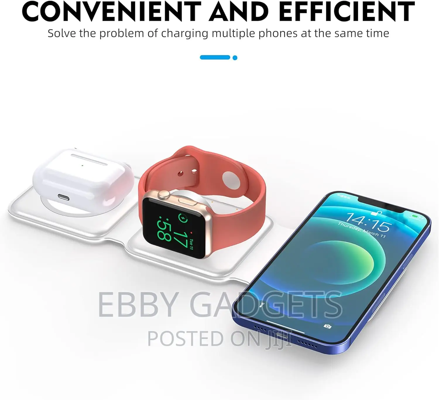 Wireless Charger 3 in 1, Magnetic Charging Station