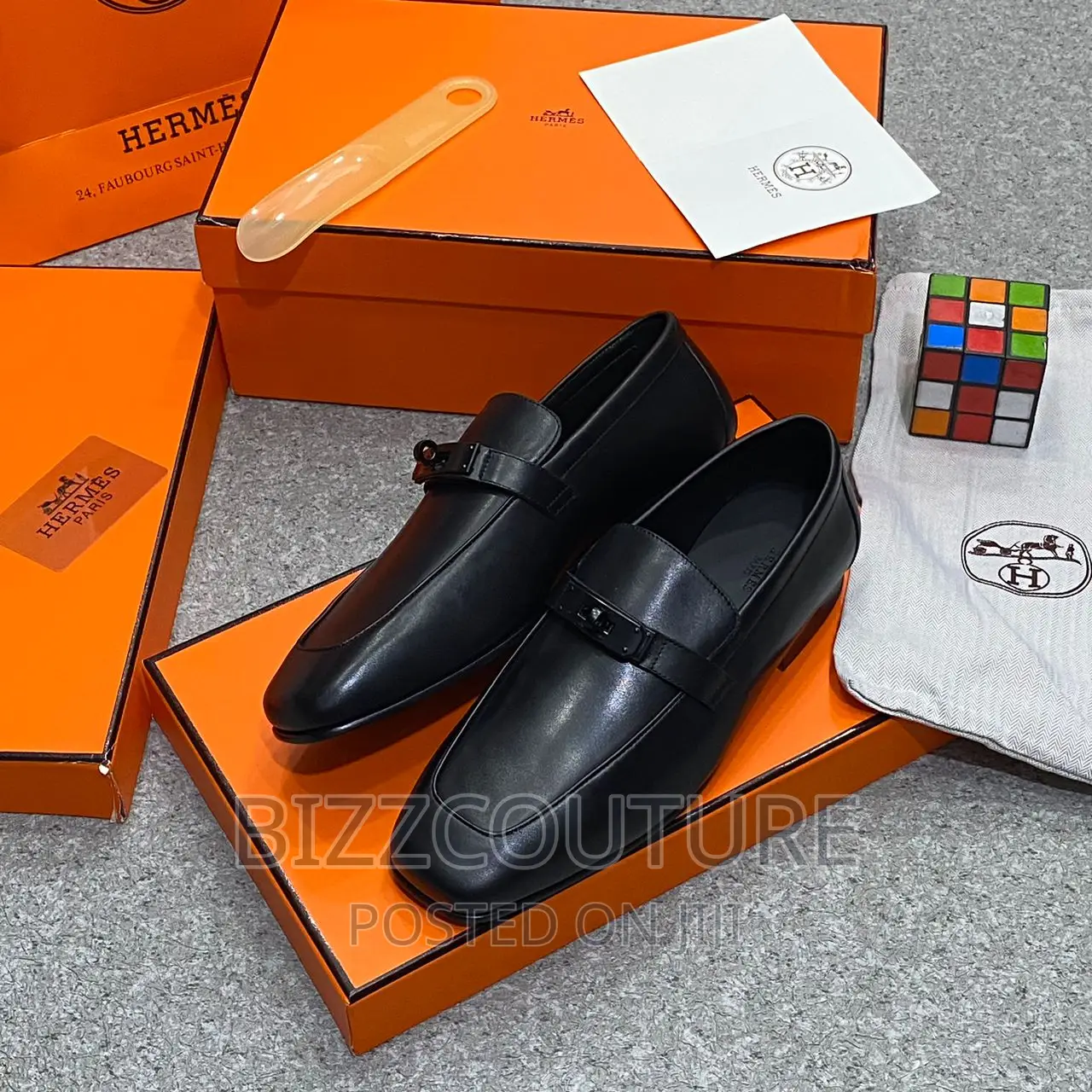 Original HERMES Leather Loafers Available in Store