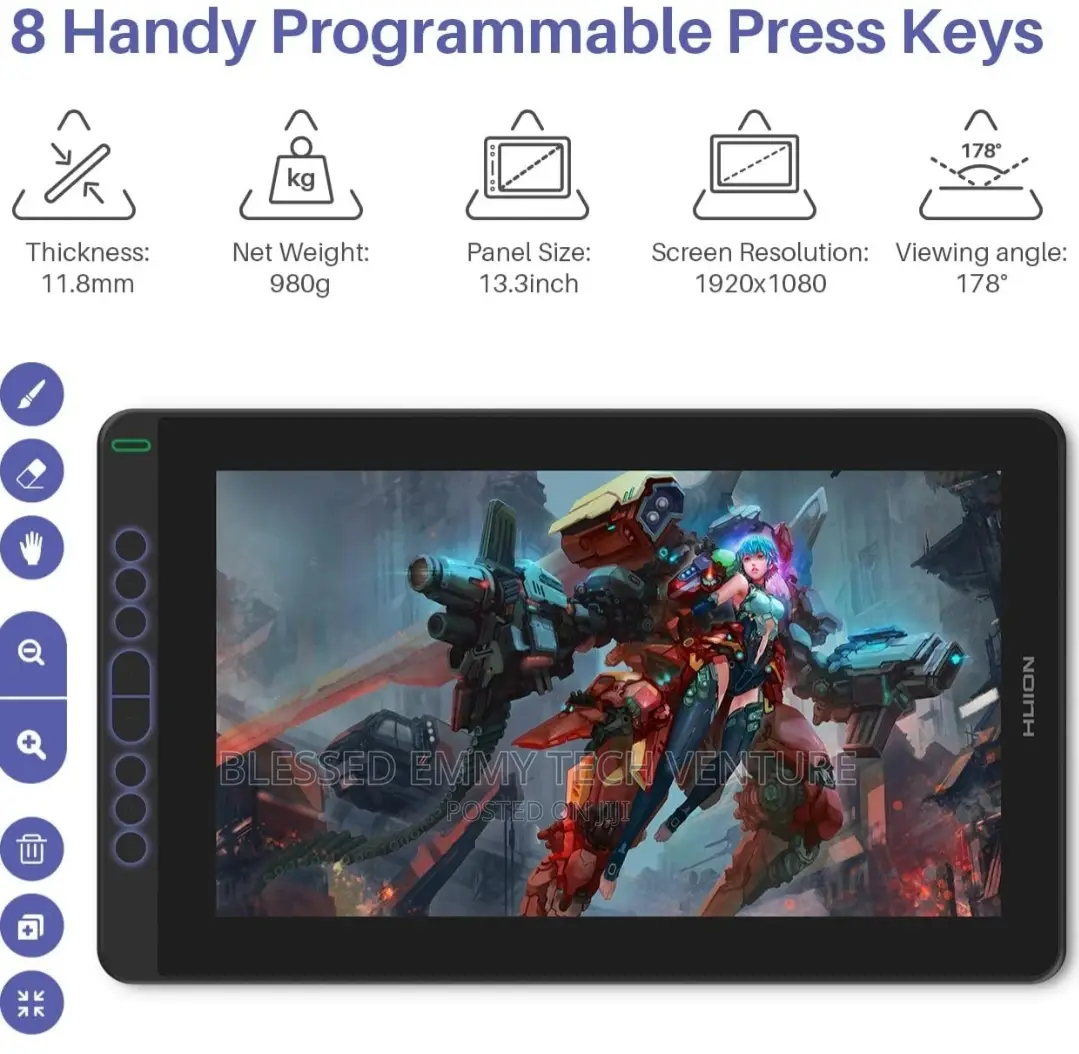 HUION KAMVAS 13 Drawing Tablet With Screen, 13.3"