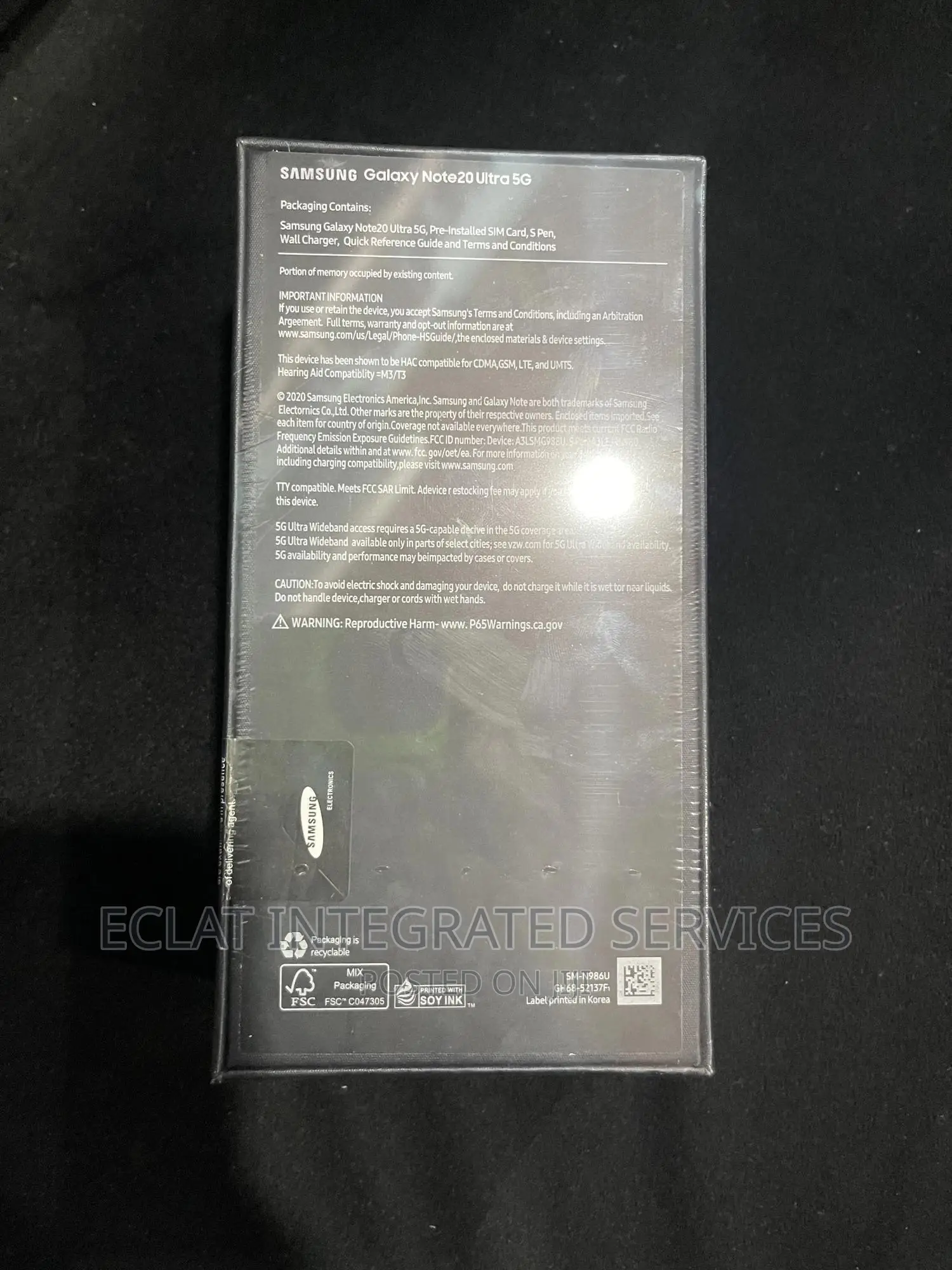 New Samsung Galaxy Note 20 Ultra 5G 128 GB Black