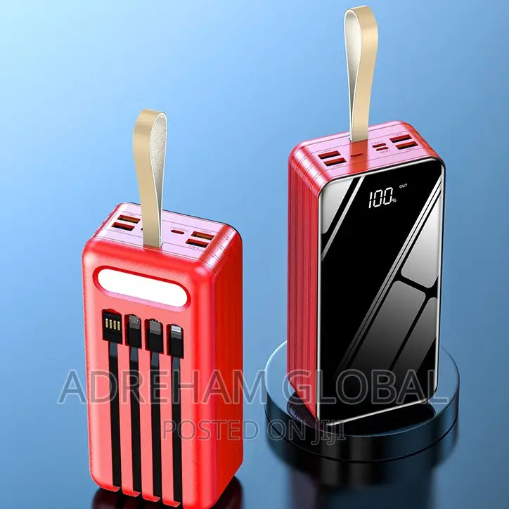 30,000mah Power Bank Powerbank With Torchlight Charging Cord