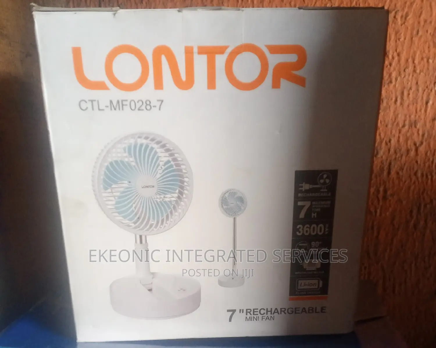 Lontor Mini Fan Rechargeable