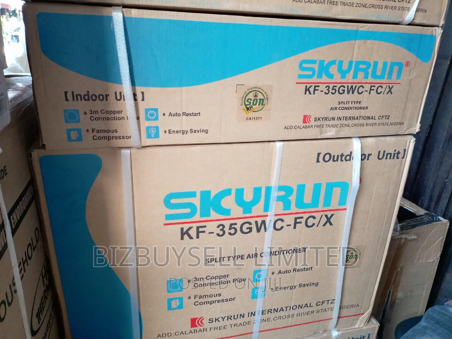 1.5hp Skyrun Split Air Conditioner With Installation Kit.