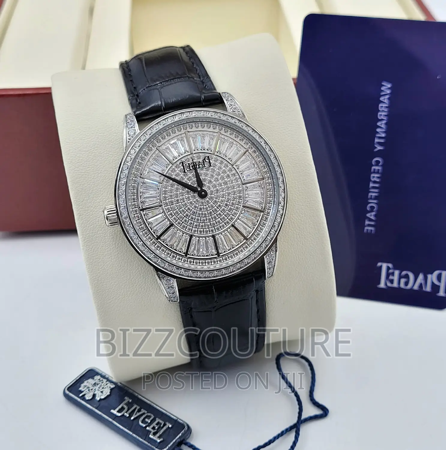 Original PIAGET Black Leather Watch Available in Store
