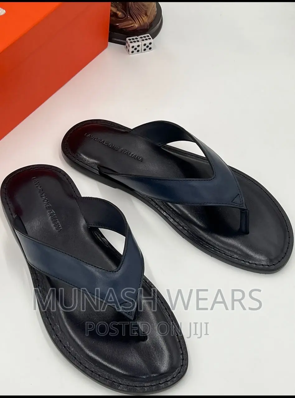 Italian Roco Brunel O Leather Slipers