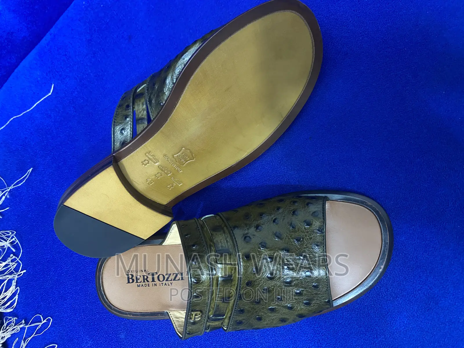 Original Italian Bertozi Leather Slipers