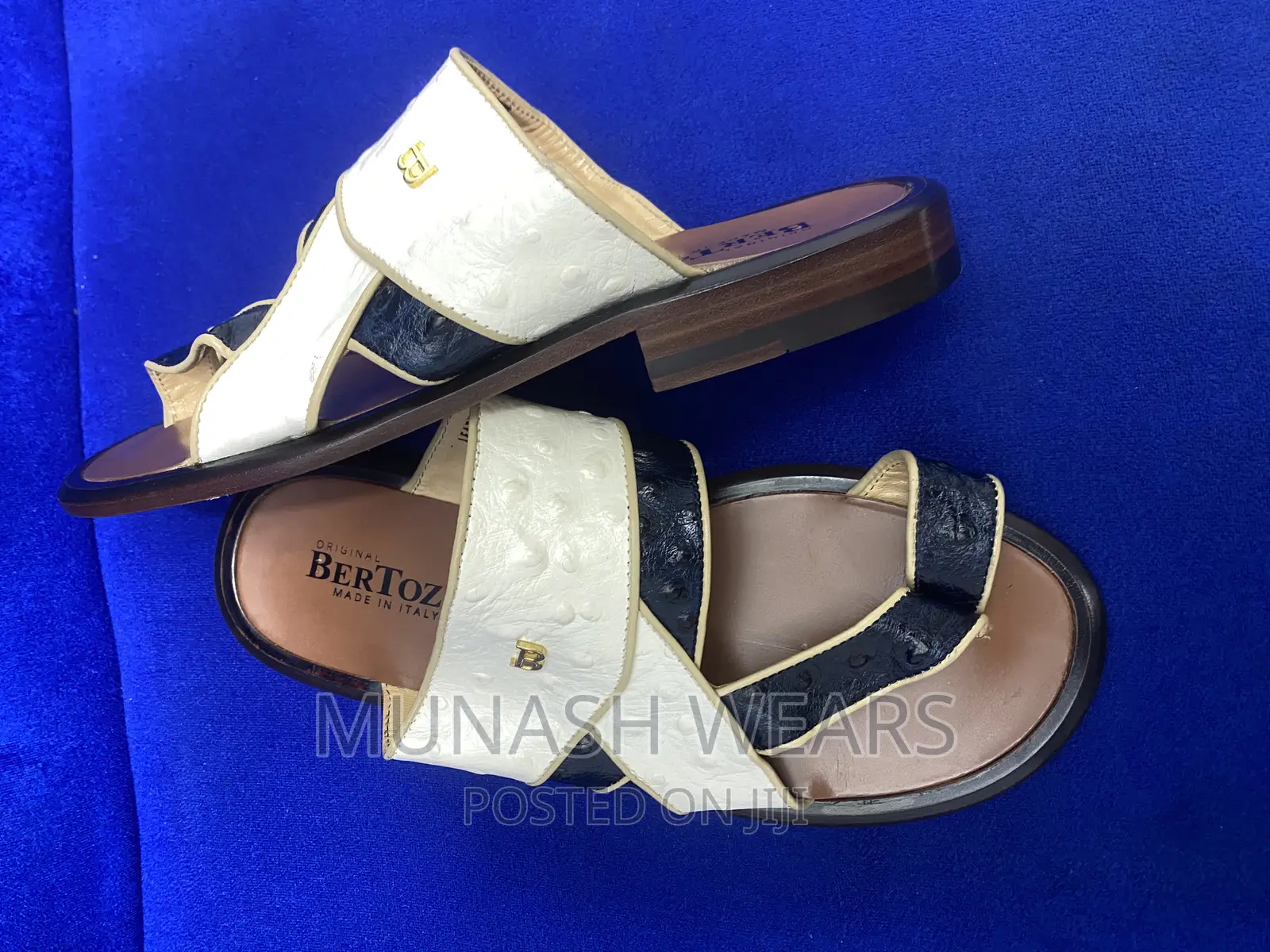 Original Italian Bertozi Leather Slipers