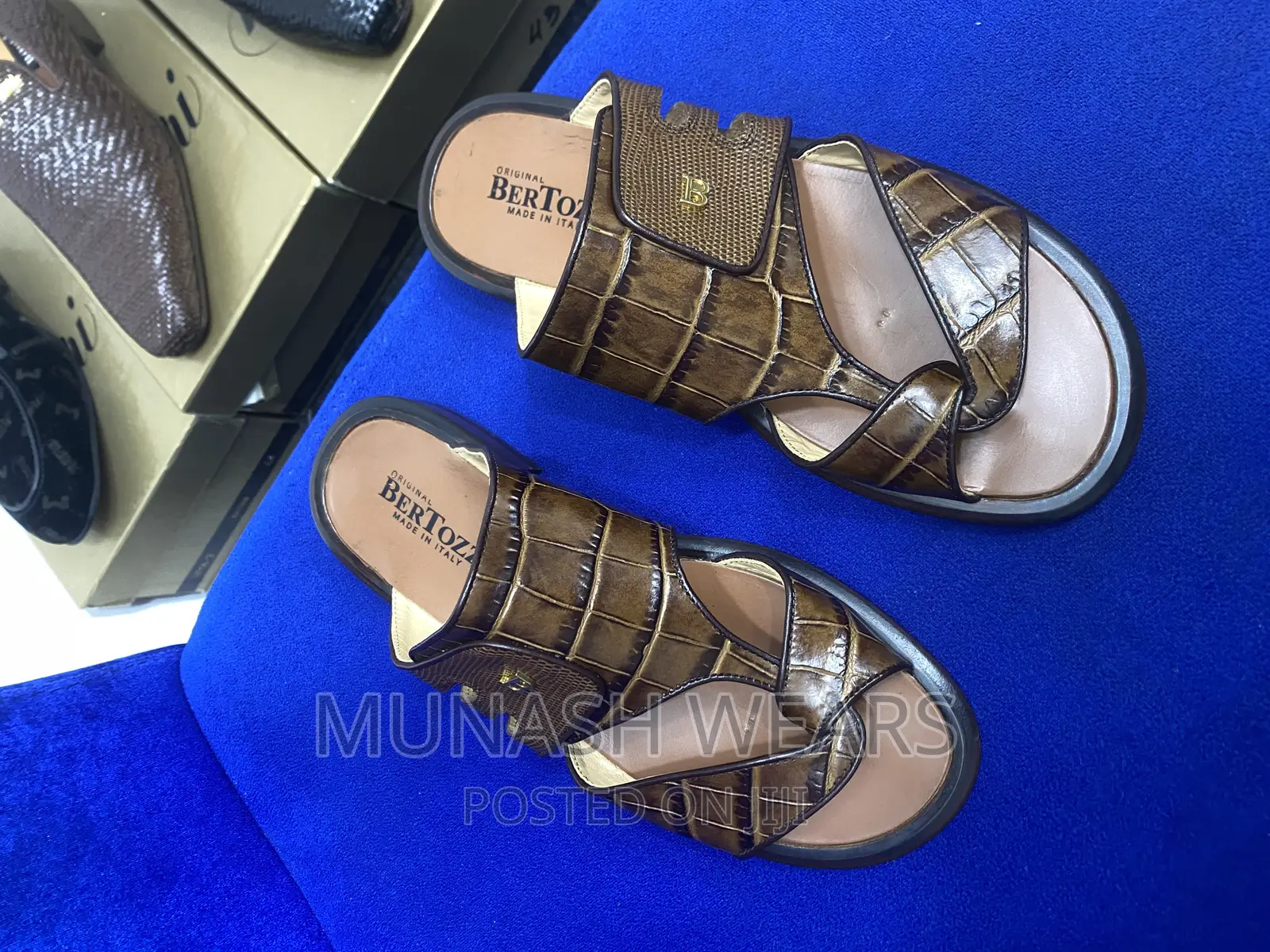 Original Italian Bertozi Leather Slipers