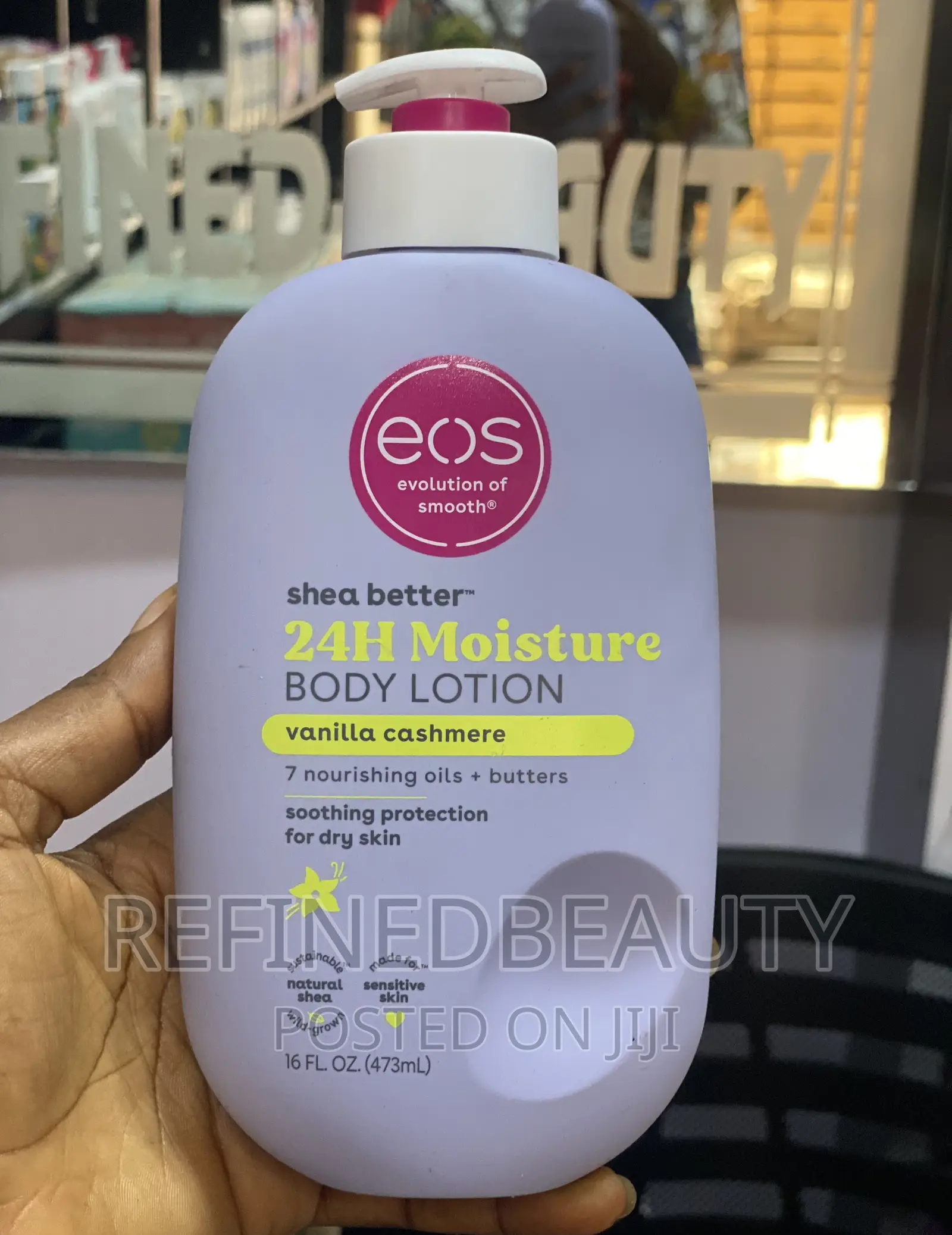 Eos Vanilla Cashmere Shea Butter 24h Moisture Body Lotion