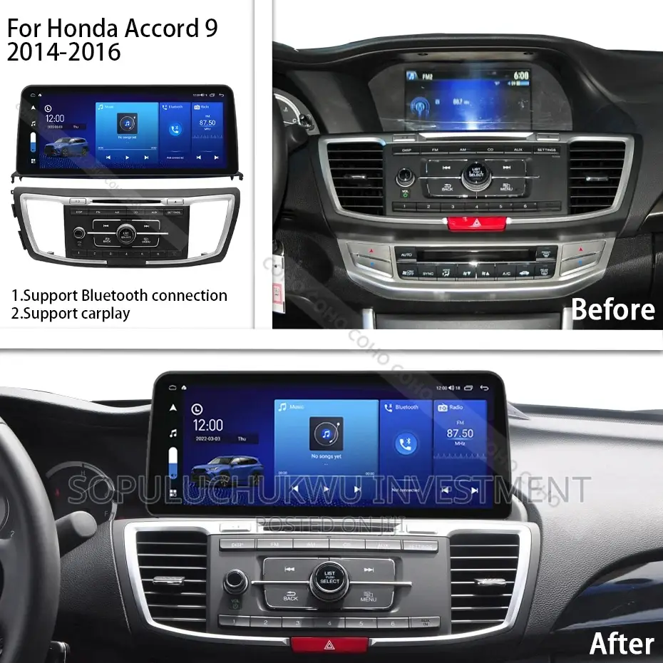 Navigation System Screen Honda Accord 2013-2016