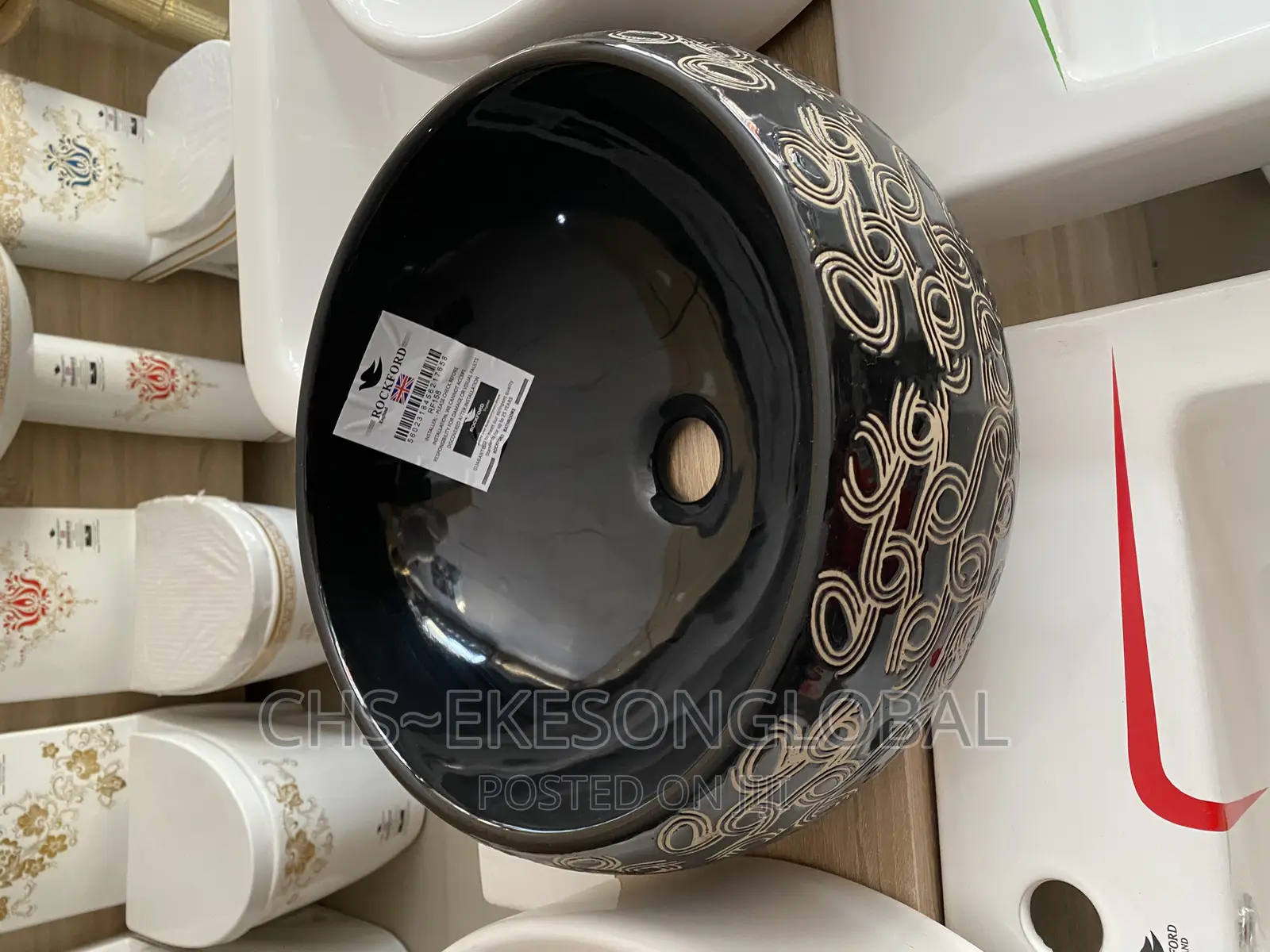 Marble Top Basin Gold White/Gold Black/Black White