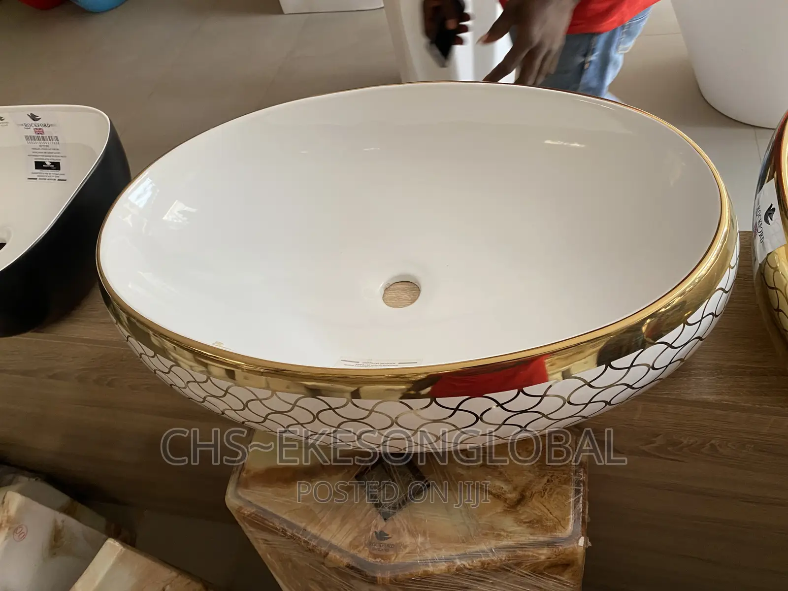 Marble Top Basin Gold White/Gold Black/Black White