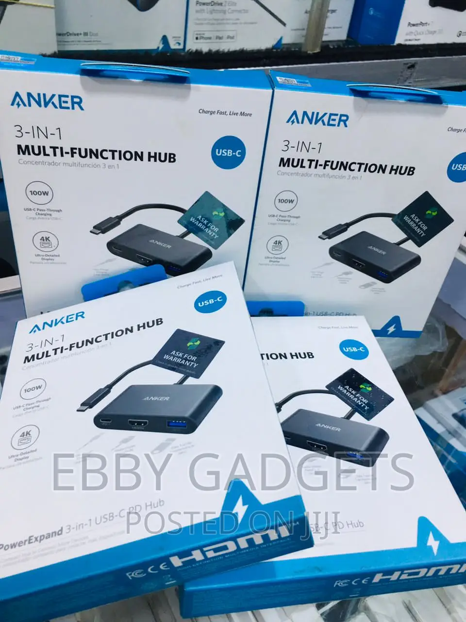Anker Usb C Hub Powerexpand 3-in-1 Type C Hub With 100w