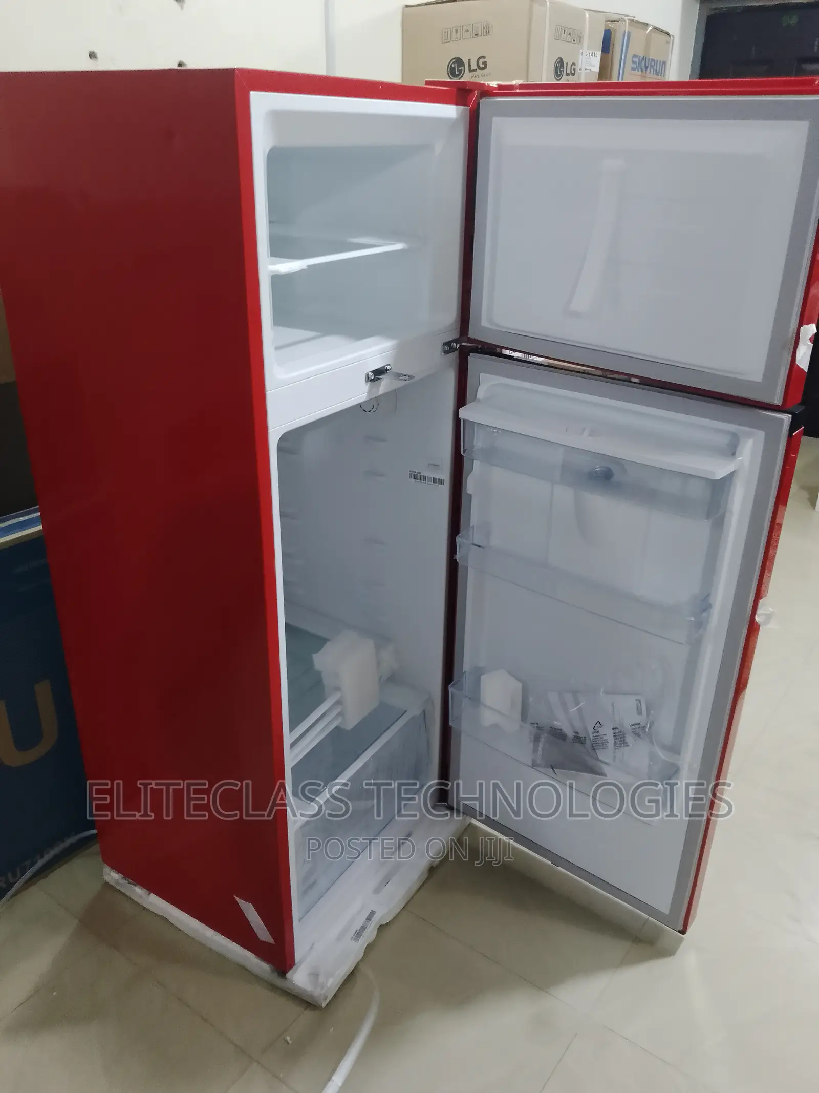 (Red) Hisense Top Mount Defrost 204L Refrigerator DRB-205