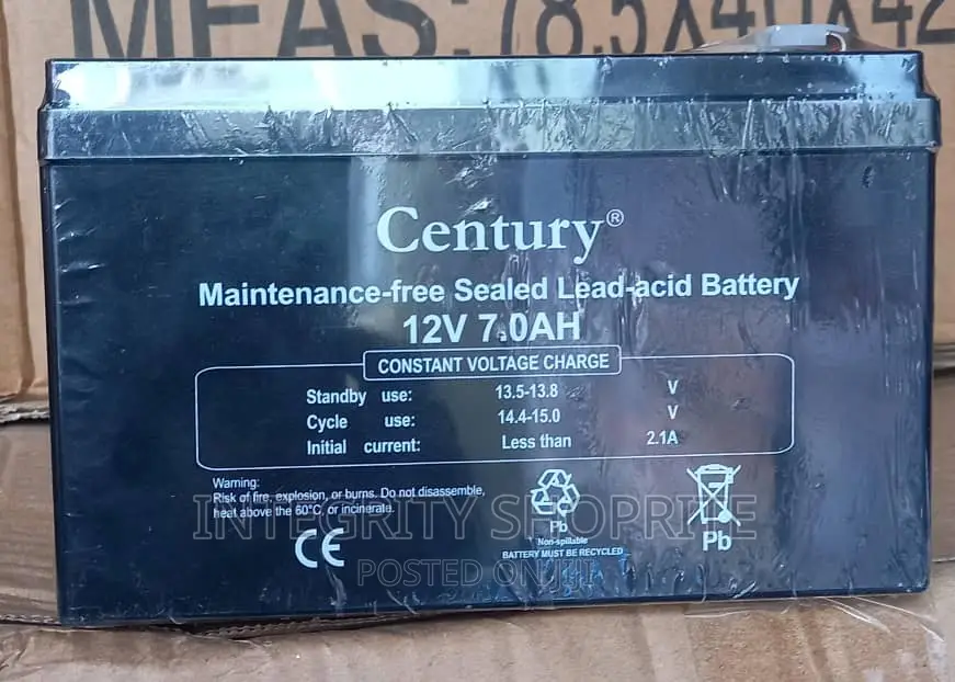 Century 12v 7.0ah Sealed Lead Acid